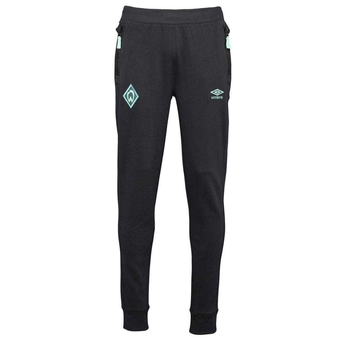 Black Umbro Teamwear - Umbro Werder Bremen Football 22/23 Travel Pant Football Trousers | CA-65108