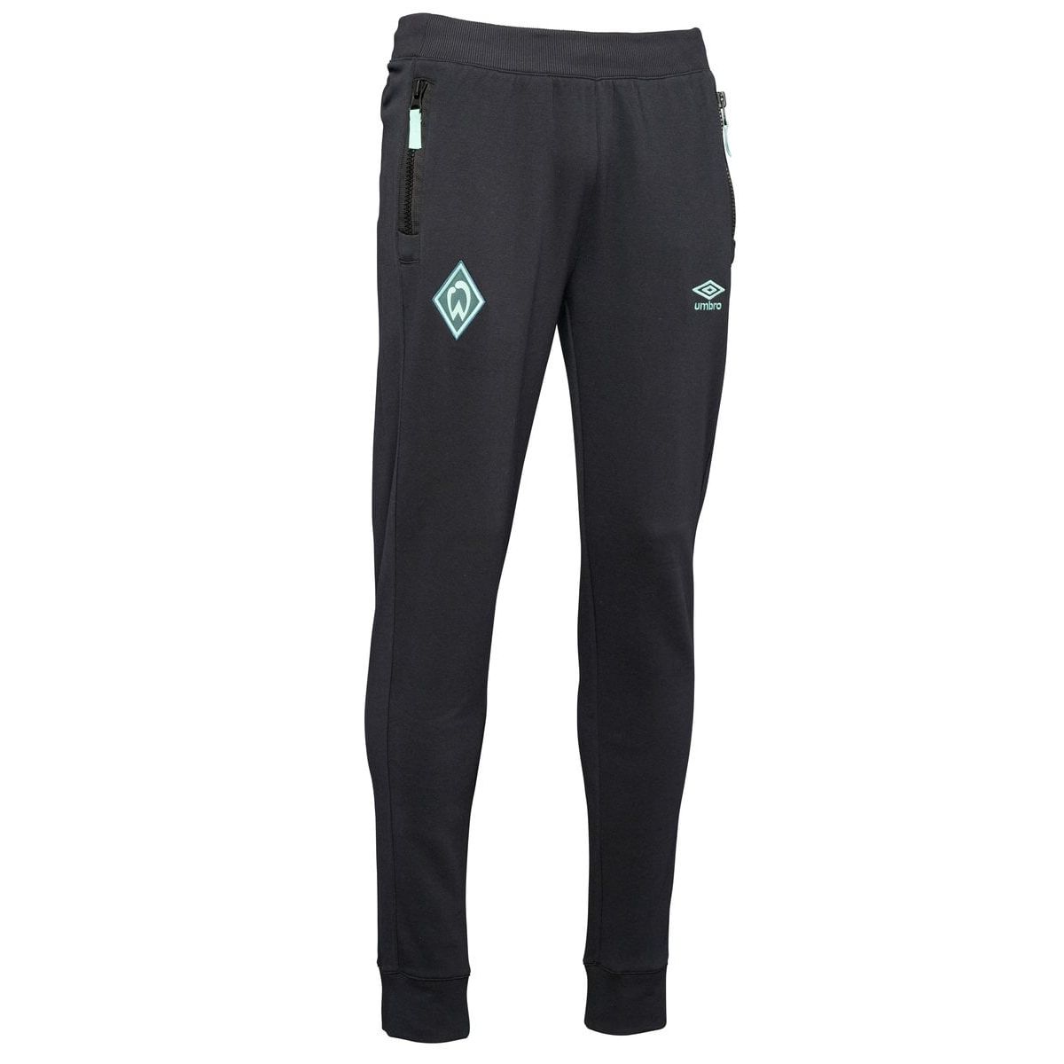 Black Umbro Teamwear - Umbro Werder Bremen Football 22/23 Travel Pant Football Trousers | CA-65108