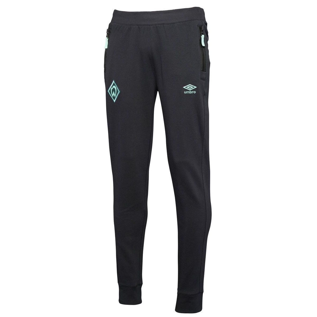 Black Umbro Teamwear - Umbro Werder Bremen Football 22/23 Travel Pant Football Trousers | CA-65108