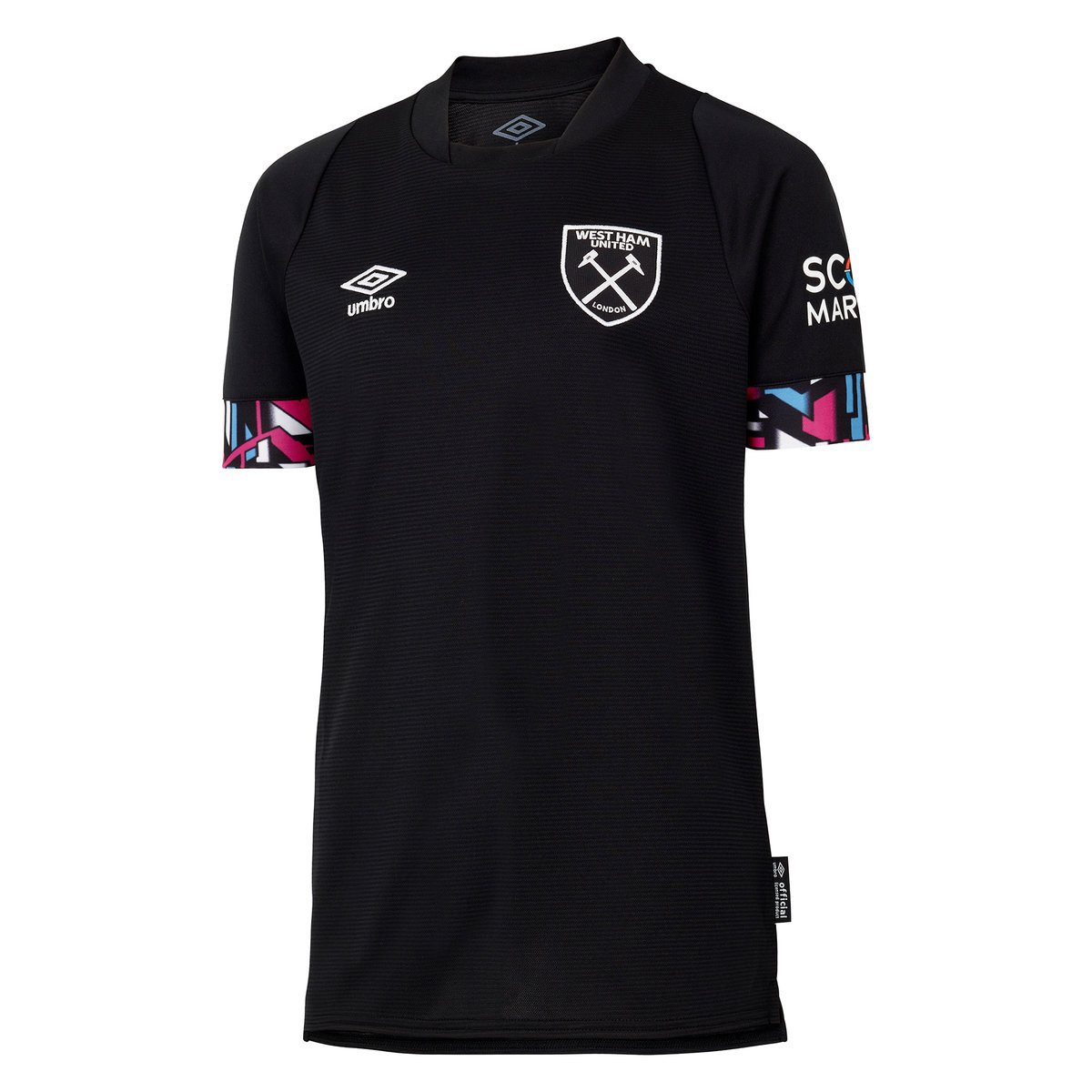 Black Umbro Football West Ham Utd 22/23 Away Jersey Junior Jersey | CA-70278