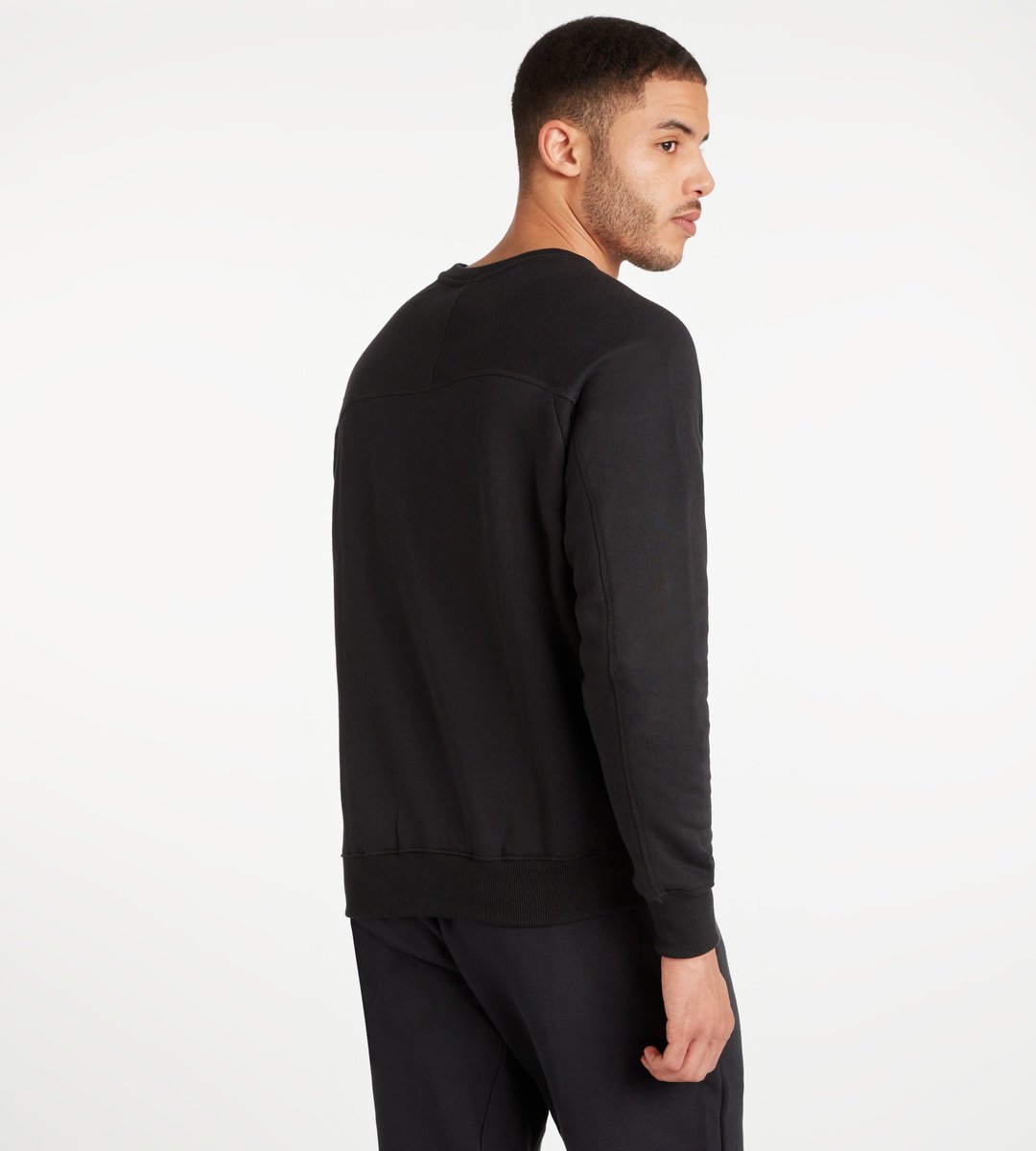 Black / White Men's Umbro Club Leisure Sweat Sweatshirts | CA-13739