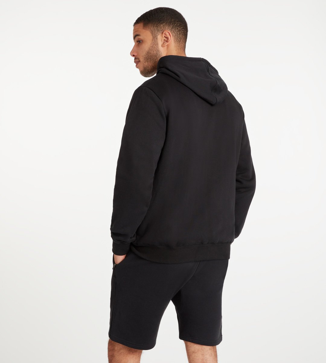 Black / White Men's Umbro Club Leisure ZT Hoodie Hoodies | CA-43796