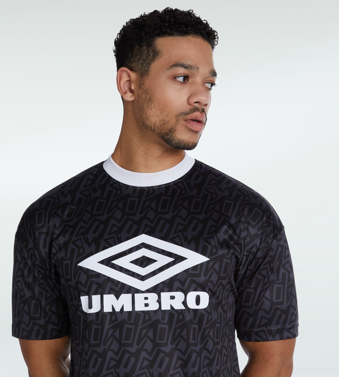 Black / White Men's Umbro Graffiti Tee T Shirts | CA-45416