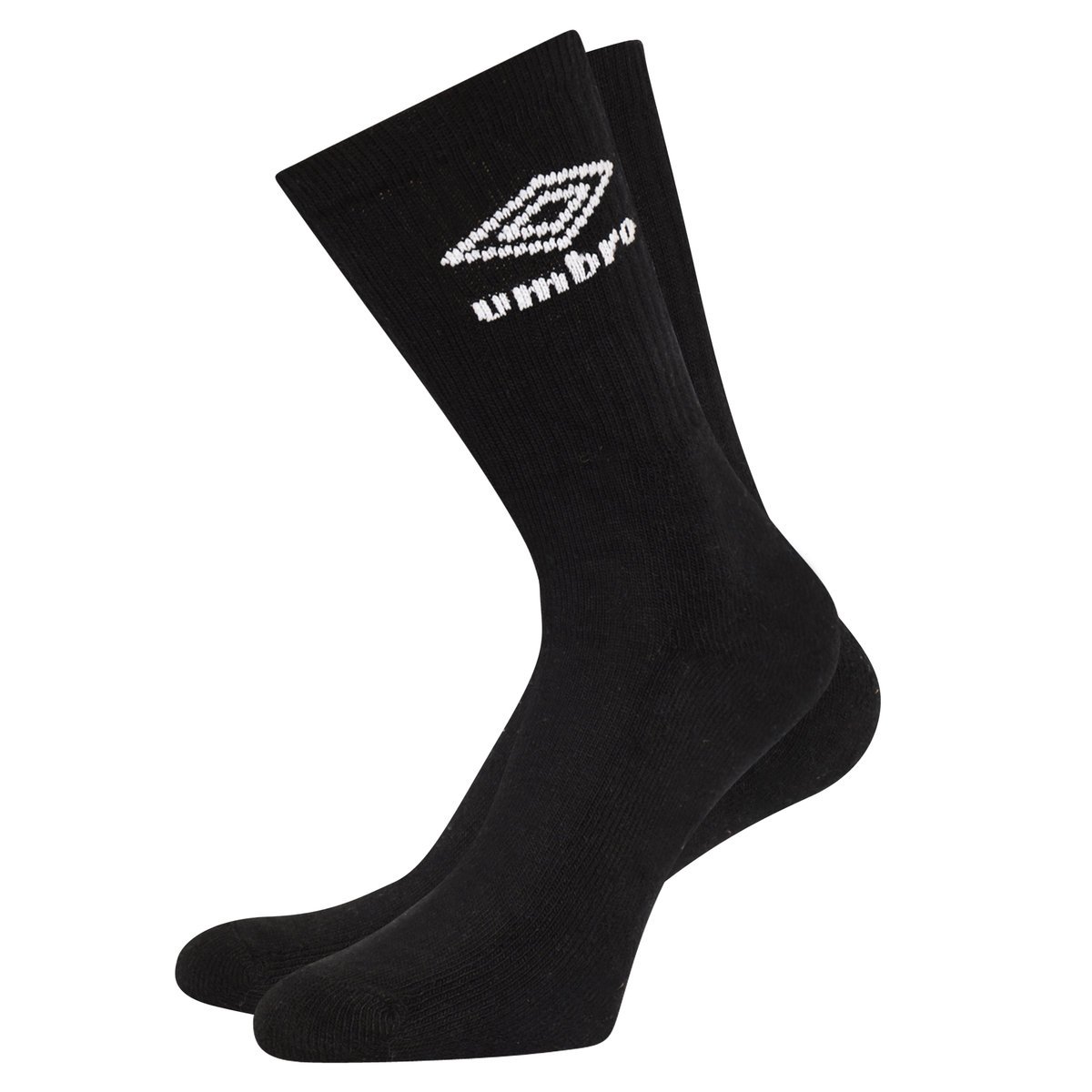 Black / White Men\'s Umbro Sports Sock 3 Pack Socks | CA-82515