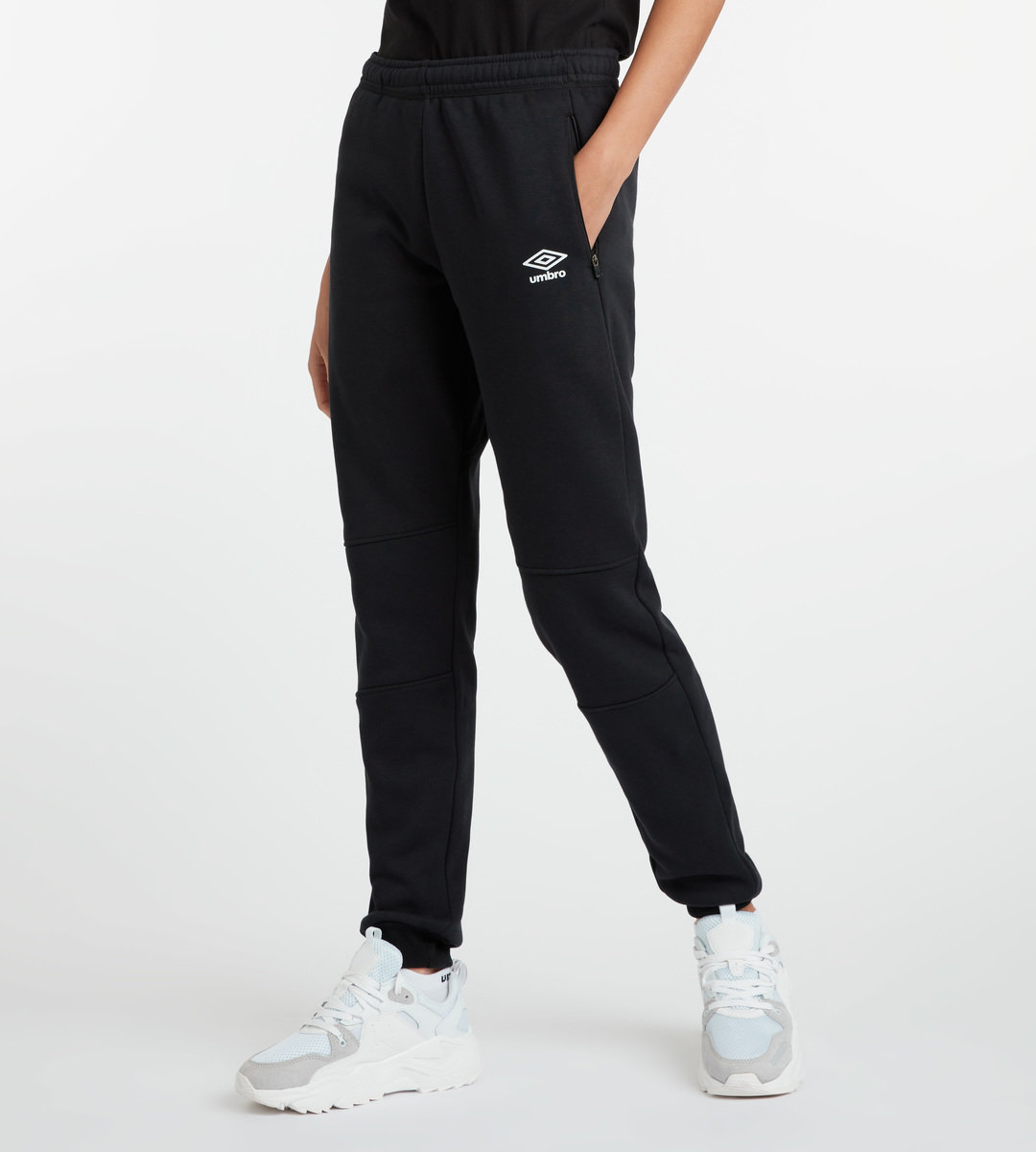 Black / White Women\'s Umbro Club Leisure Jogpant Trousers | CA-37838