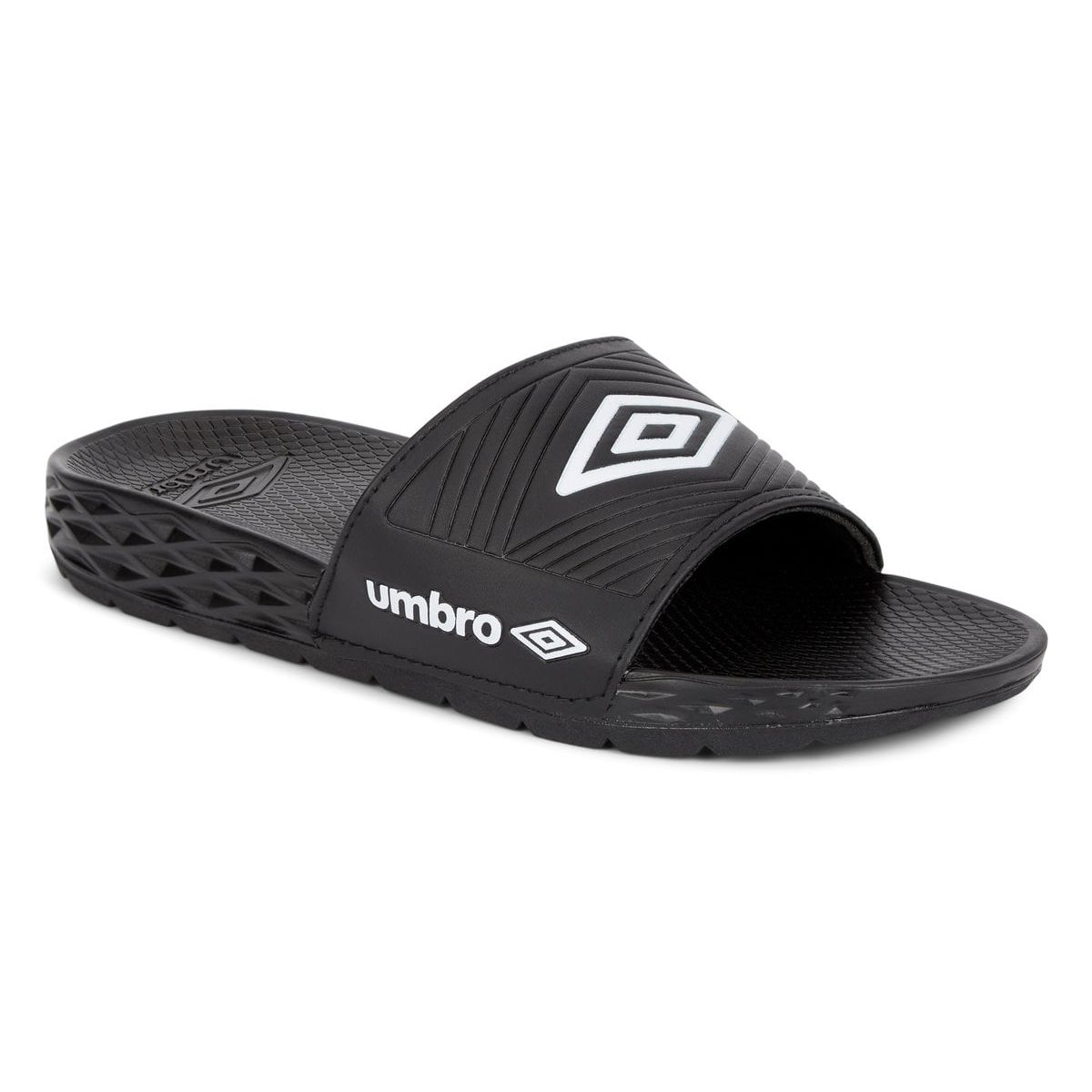 Black / White Women's Umbro Equipe Recovery Slides Sliders | CA-72545