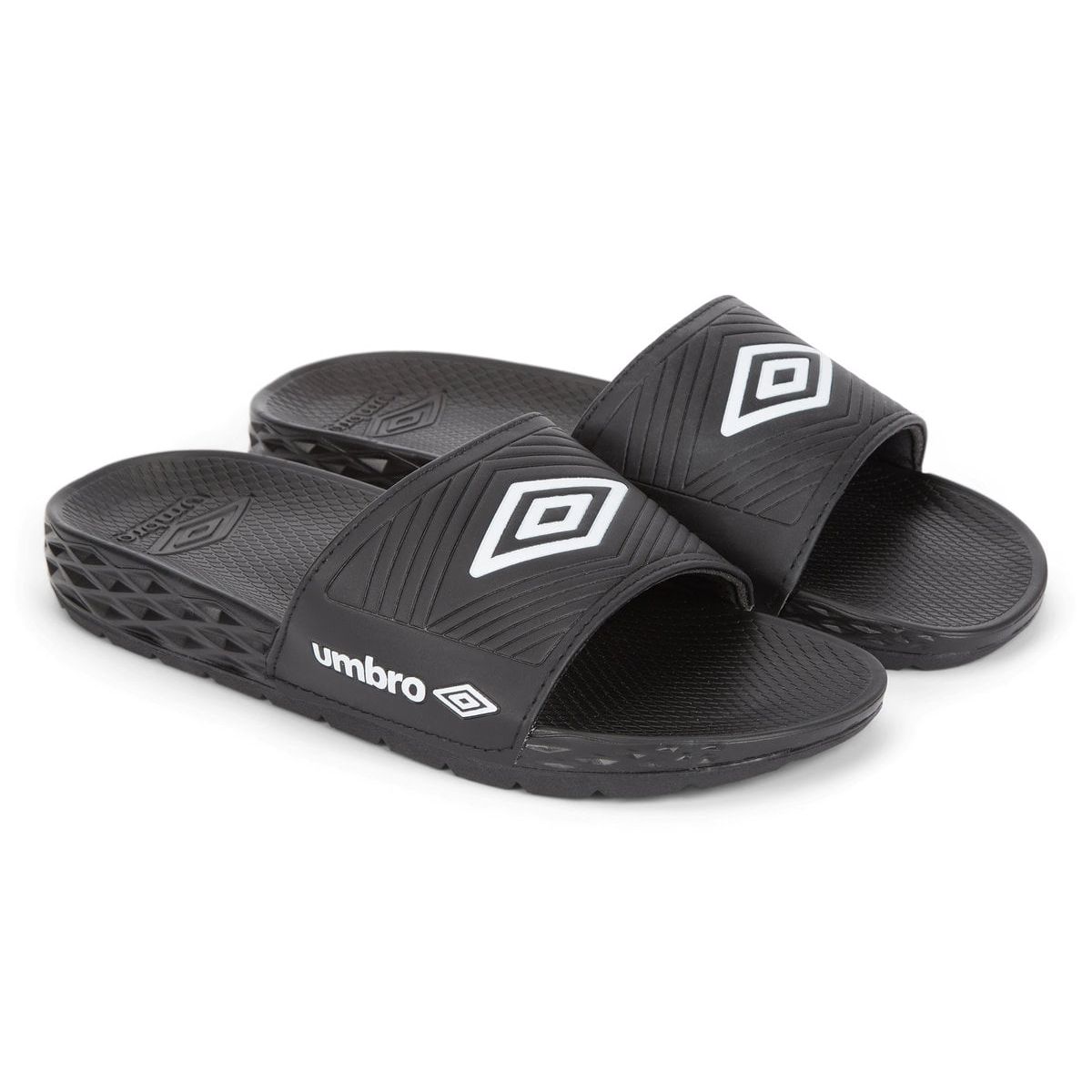 Black / White Women\'s Umbro Equipe Recovery Slides Sliders | CA-72545