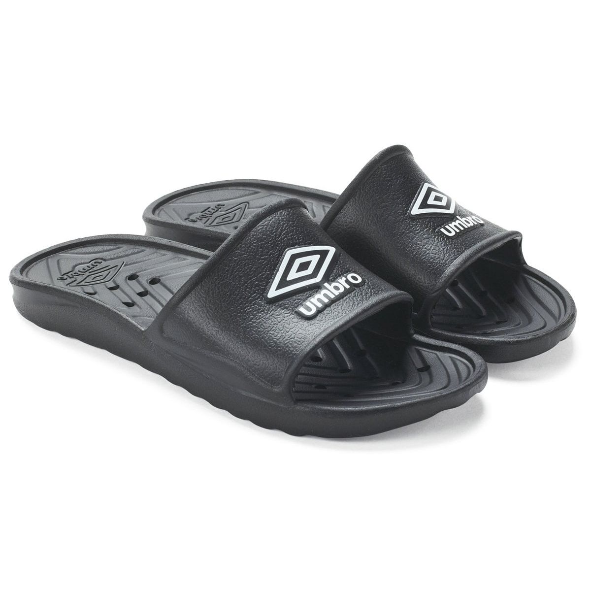 Black / White Women\'s Umbro TT Shower Slides Sliders | CA-13714