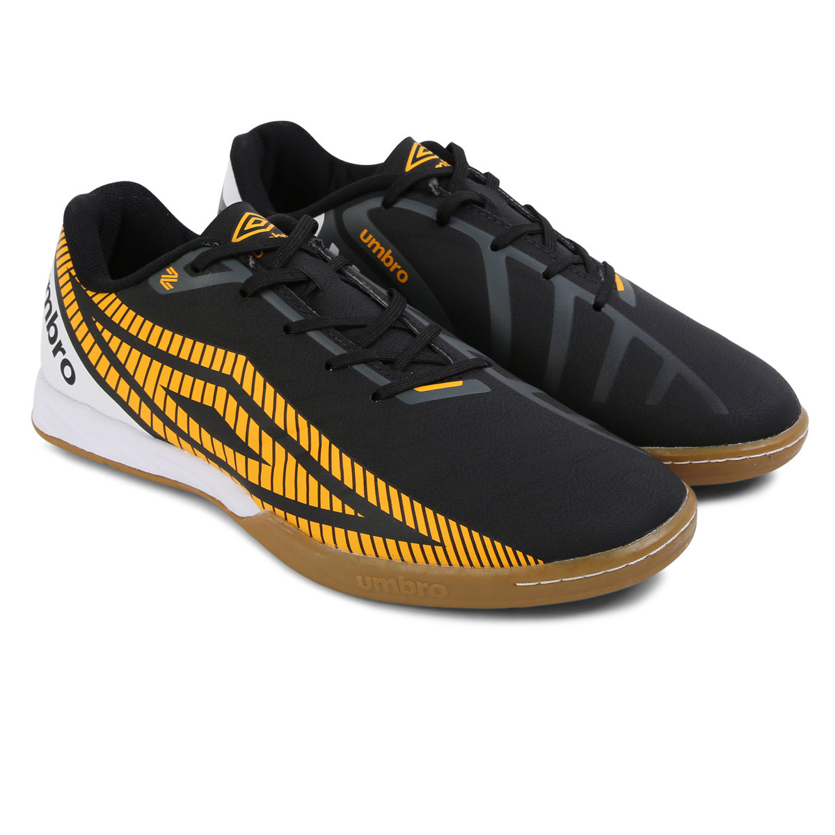 Black / White / Yellow Men's Umbro Sala BRZ Liga Football Boots | CA-20141