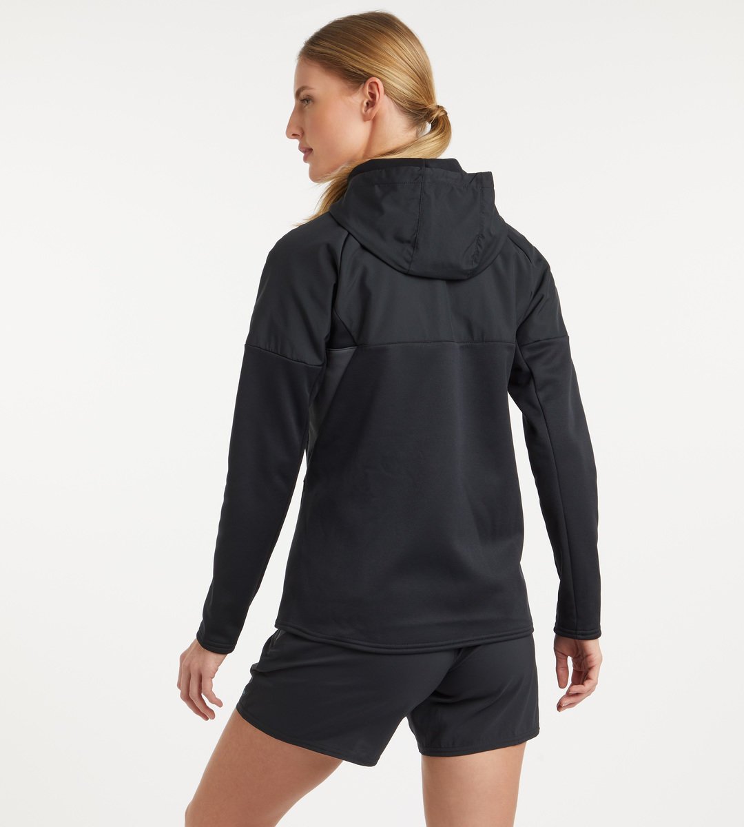 Black Women's Umbro PTF Full Zip Hoodie Sweaters | CA-41506