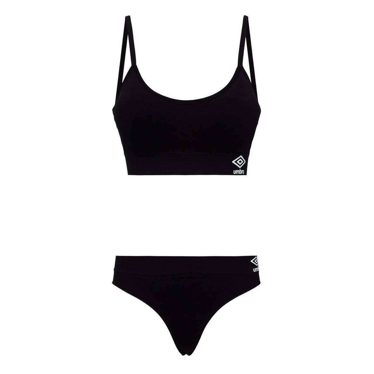 Black Women\'s Umbro Pernille Seamless Bra And Thong Set Underwear | CA-70054