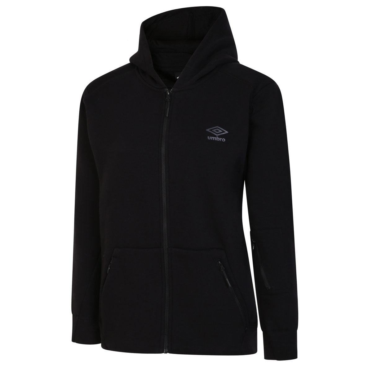 Black Women's Umbro Pro Fleece Elite Hooded Jacket Jackets | CA-10868