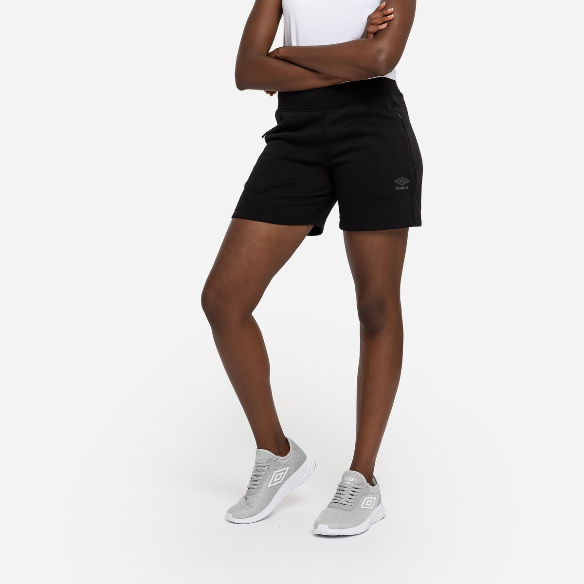 Black Women\'s Umbro Pro Fleece Elite Short Shorts | CA-80461