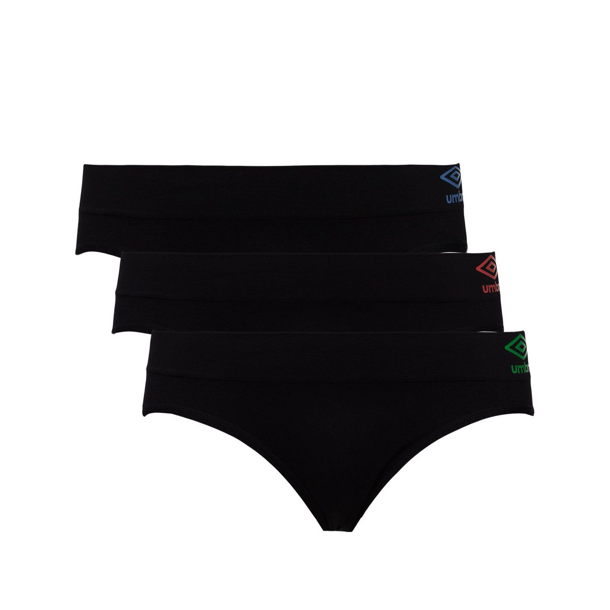 Black Women\'s Umbro Tobin Seamless Brief (3 Pack) Underwear | CA-46840