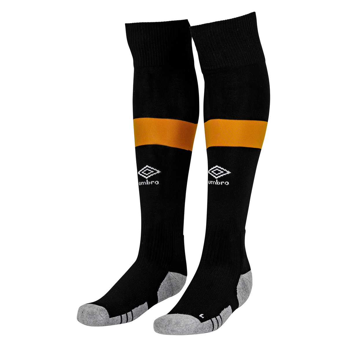 Black / Yellow Umbro Teamwear - Umbro Hull City Football 22/23 Home Sock Junior Football Socks | CA-04027