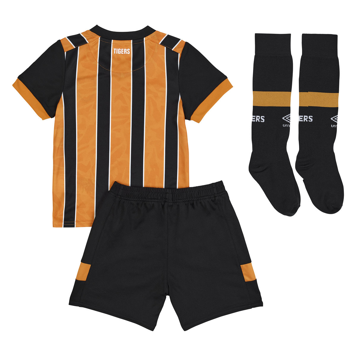 Black / Yellow Umbro Teamwear - Umbro Hull City Football 22/23 Home Infant Kit Football Jersey | CA-29014