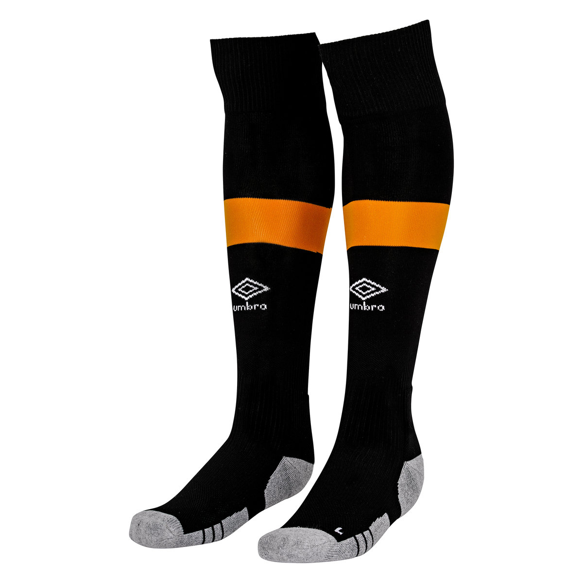 Black / Yellow Umbro Teamwear - Umbro Hull City Football 22/23 Home Sock Football Socks | CA-29154