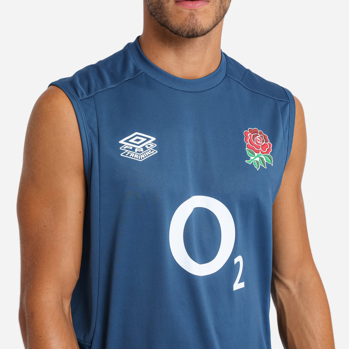 Blue / Black Umbro Teamwear - Umbro England Rugby Football 22/23 Sleeveless Tee Vests | CA-41095