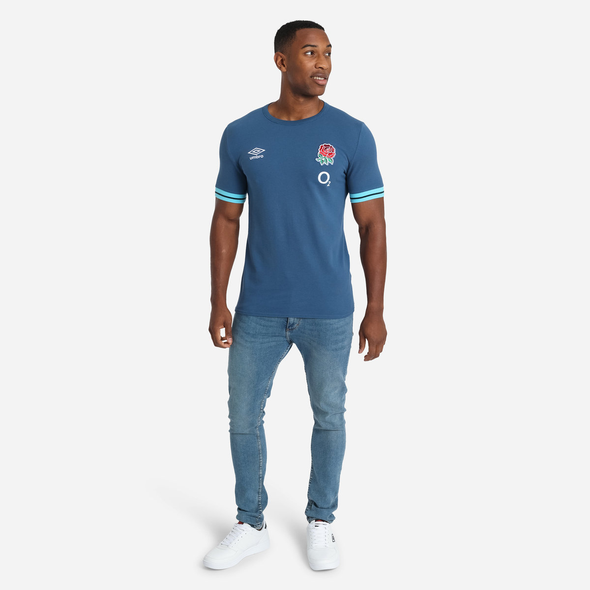 Blue / Black Umbro Teamwear - Umbro England Rugby Football 22/23 Presentation Tee T Shirts | CA-85931