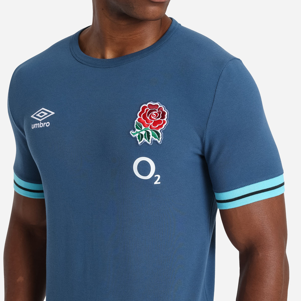 Blue / Black Umbro Teamwear - Umbro England Rugby Football 22/23 Presentation Tee T Shirts | CA-85931