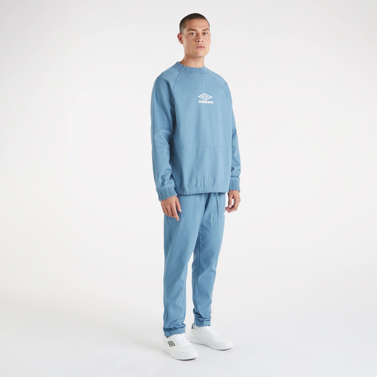 Blue / Blue Men's Umbro Drill Sweat Top Long Sleeve Tops | CA-61569