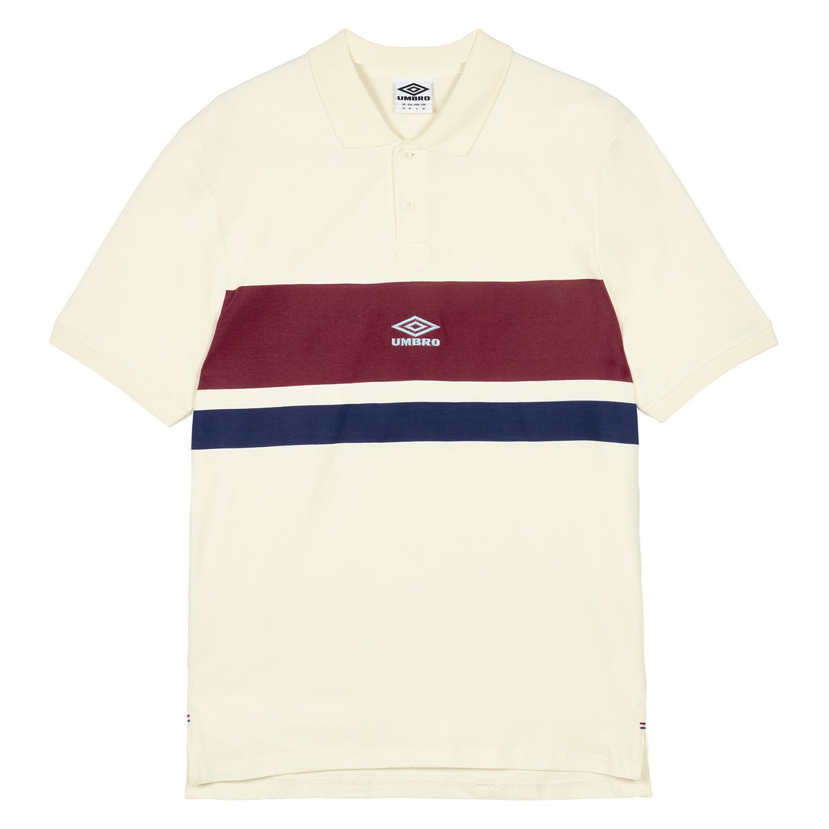 Blue / Dark Red / Cream Men\'s Umbro Stripe Polo Polos | CA-73172