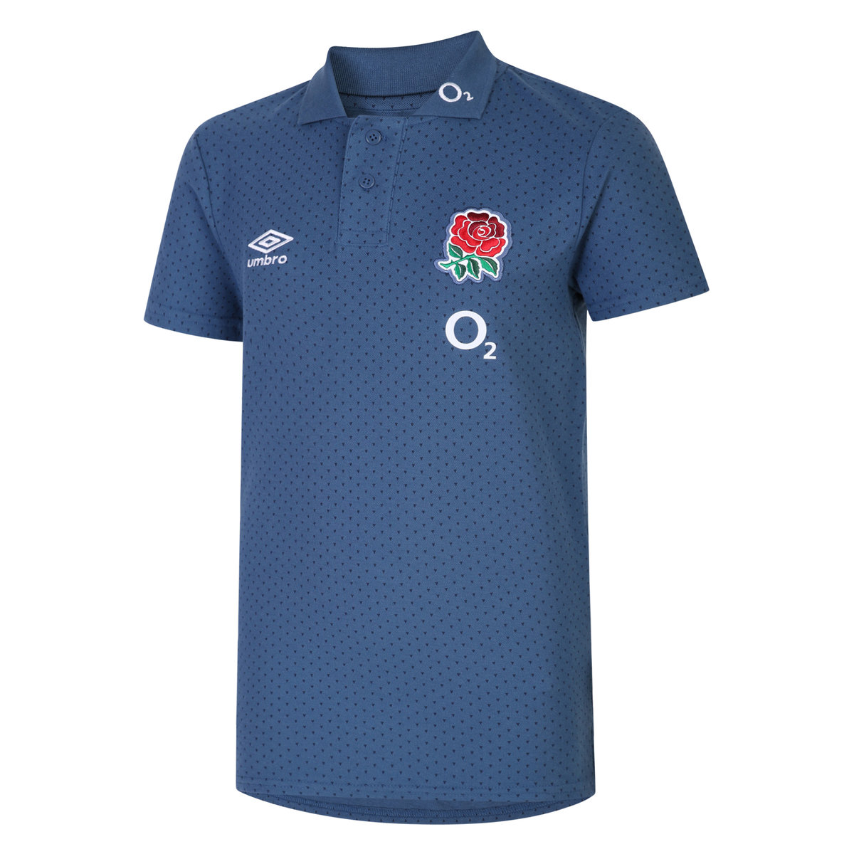 Blue Umbro Teamwear - Umbro England Rugby Football 22/23 CVC Polo Junior Polos | CA-09990