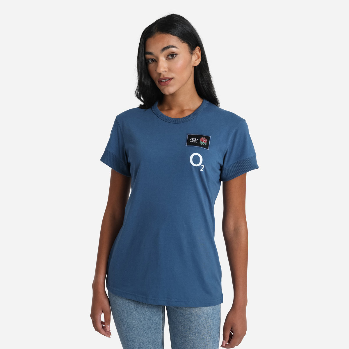 Blue Umbro Teamwear - Umbro England Rugby Football 22/23 CVC Tee T Shirts | CA-28678