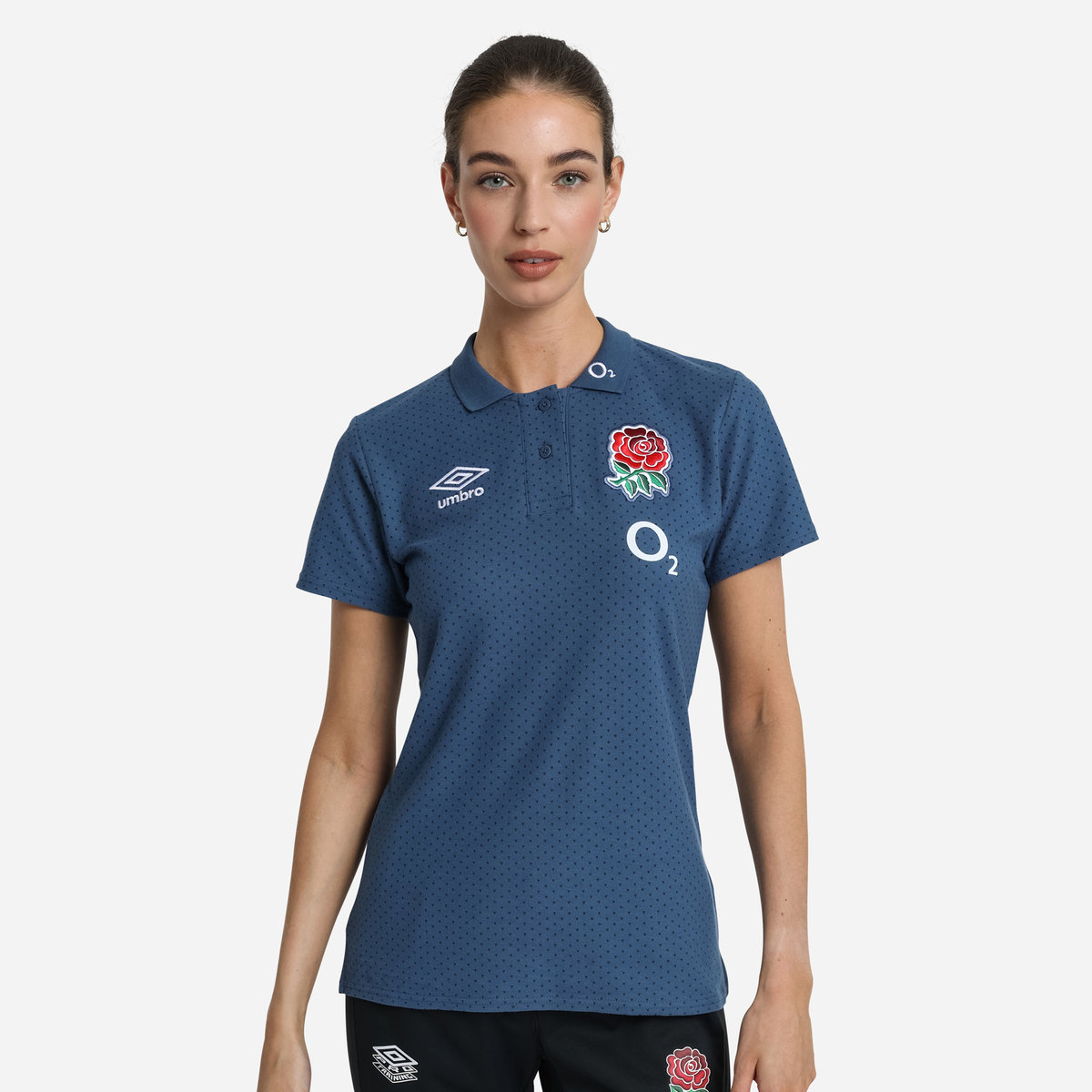 Blue Umbro Teamwear - Umbro England Rugby Football 22/23 CVC Polo Polos | CA-88536