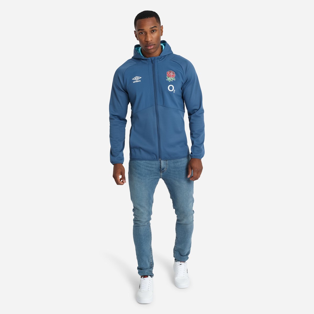 Blue Umbro Teamwear - Umbro England Rugby Football 22/23 Full Zip Jacket Jackets | CA-87414