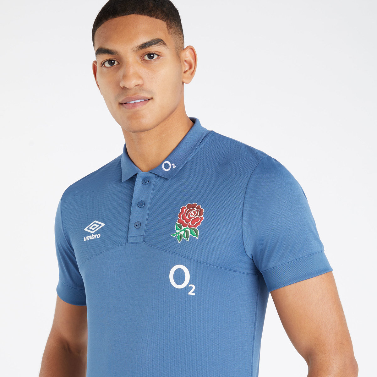 Blue Umbro Teamwear - Umbro England Rugby Football 22/23 Poly Polo Polos | CA-93531