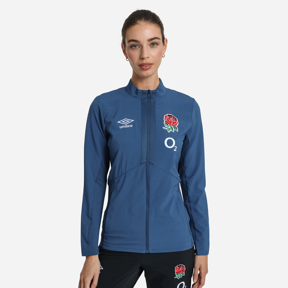 Blue Umbro Teamwear - Umbro England Rugby Football 22/23 Presentation Jacket Jackets | CA-40608