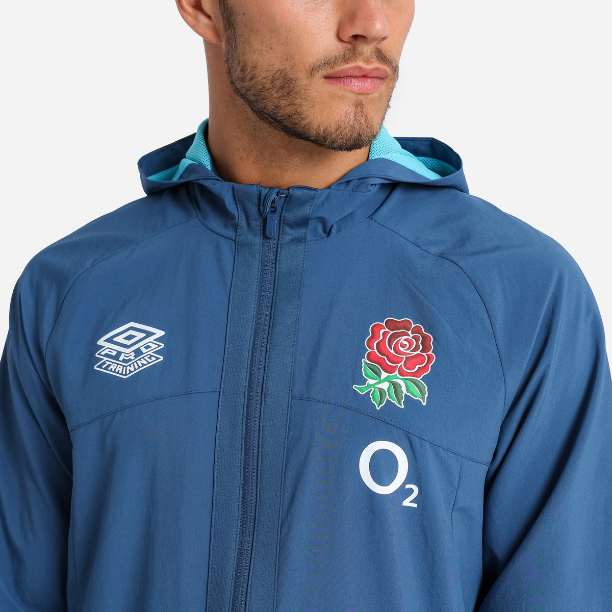 Blue Umbro Teamwear - Umbro England Rugby Football 22/23 Shower Jacket Jackets | CA-77673