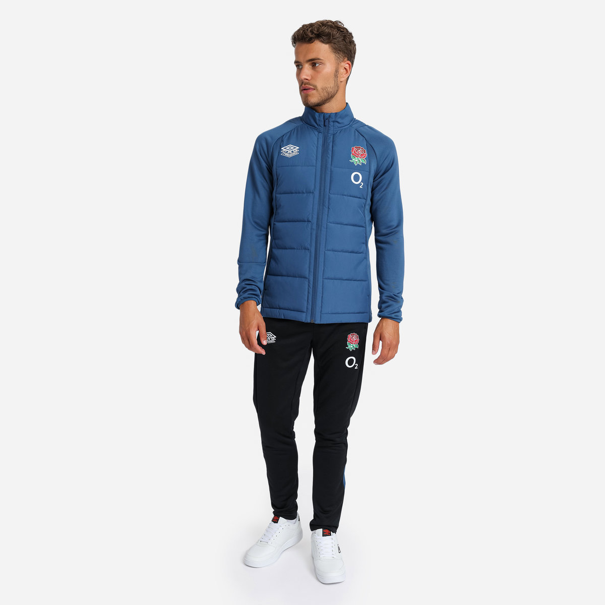 Blue Umbro Teamwear - Umbro England Rugby Football 22/23 Thermal Jacket Jackets | CA-23059