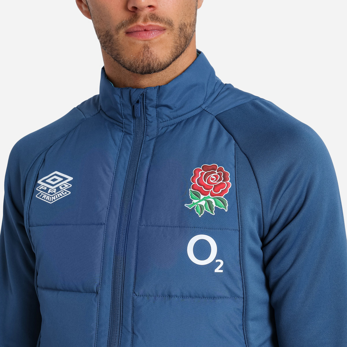 Blue Umbro Teamwear - Umbro England Rugby Football 22/23 Thermal Jacket Jackets | CA-23059