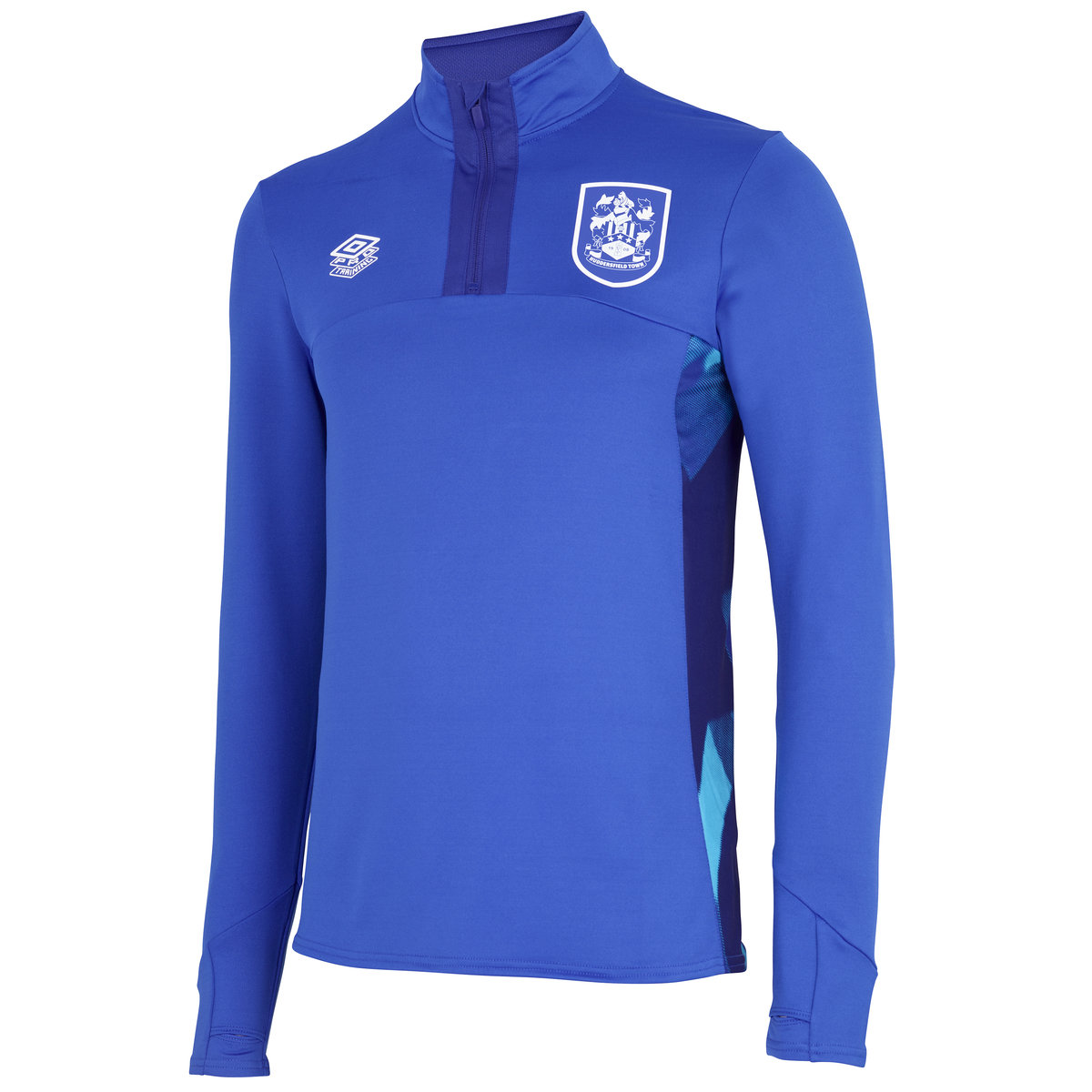 Blue Umbro Teamwear - Umbro Huddersfield Town Football 22/23 Quarter Zip Top Tops | CA-13351