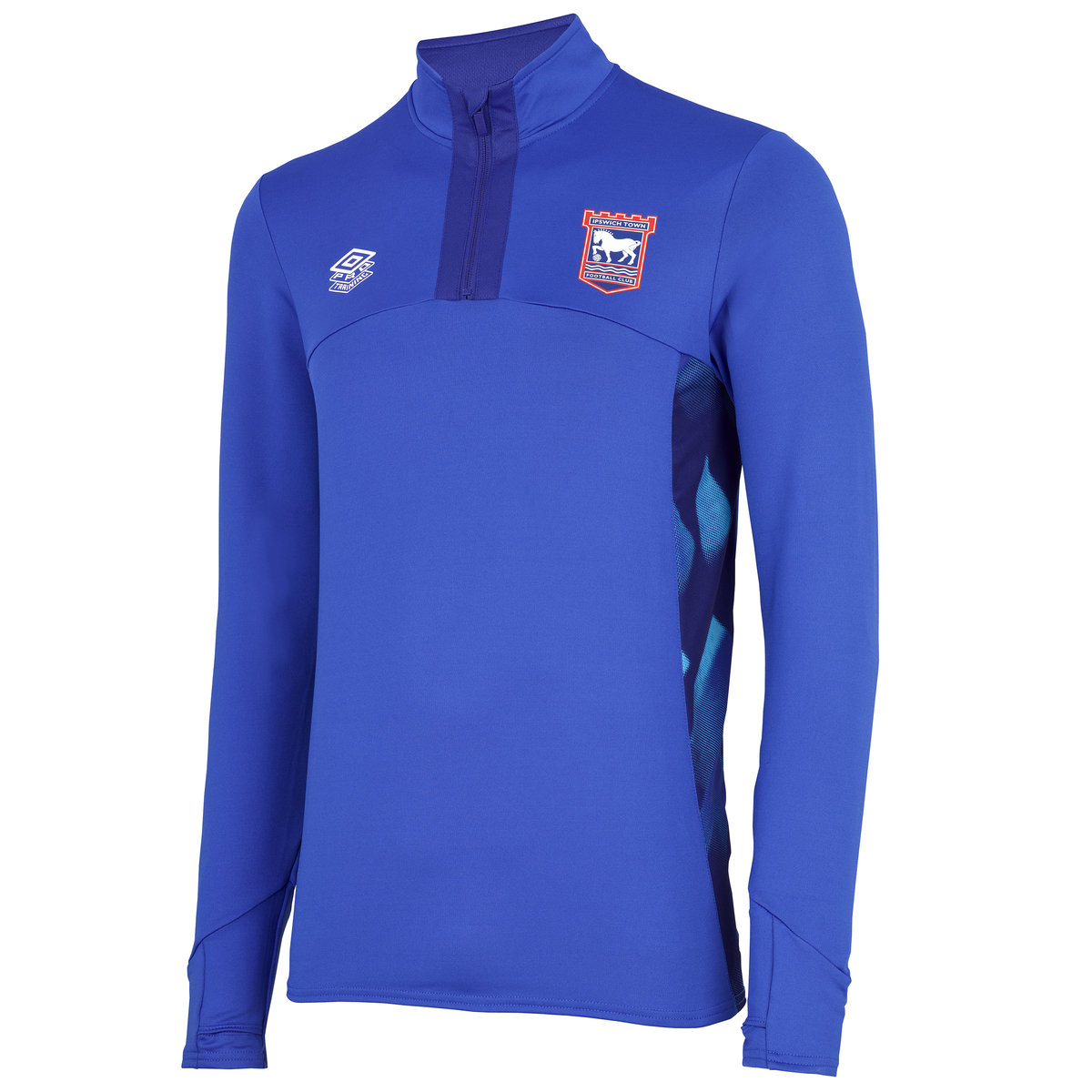 Blue Umbro Football Ipswich Town 22/23 Quarter Zip Top Junior Long Sleeve Tops | CA-28181