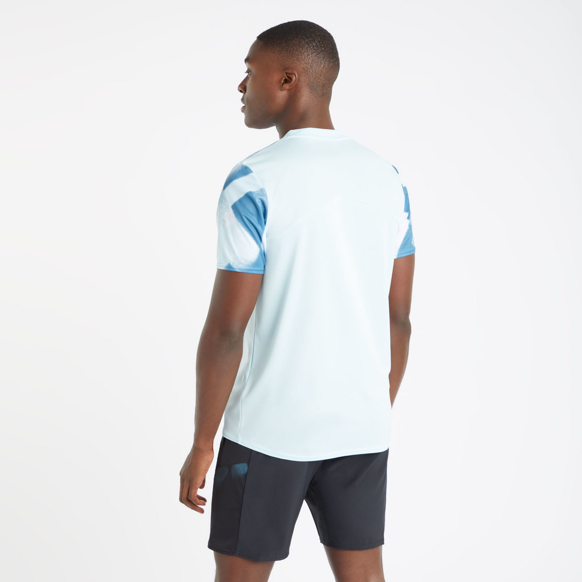 Blue / White Men's Umbro Pro Training Gym Tee T Shirts | CA-04315