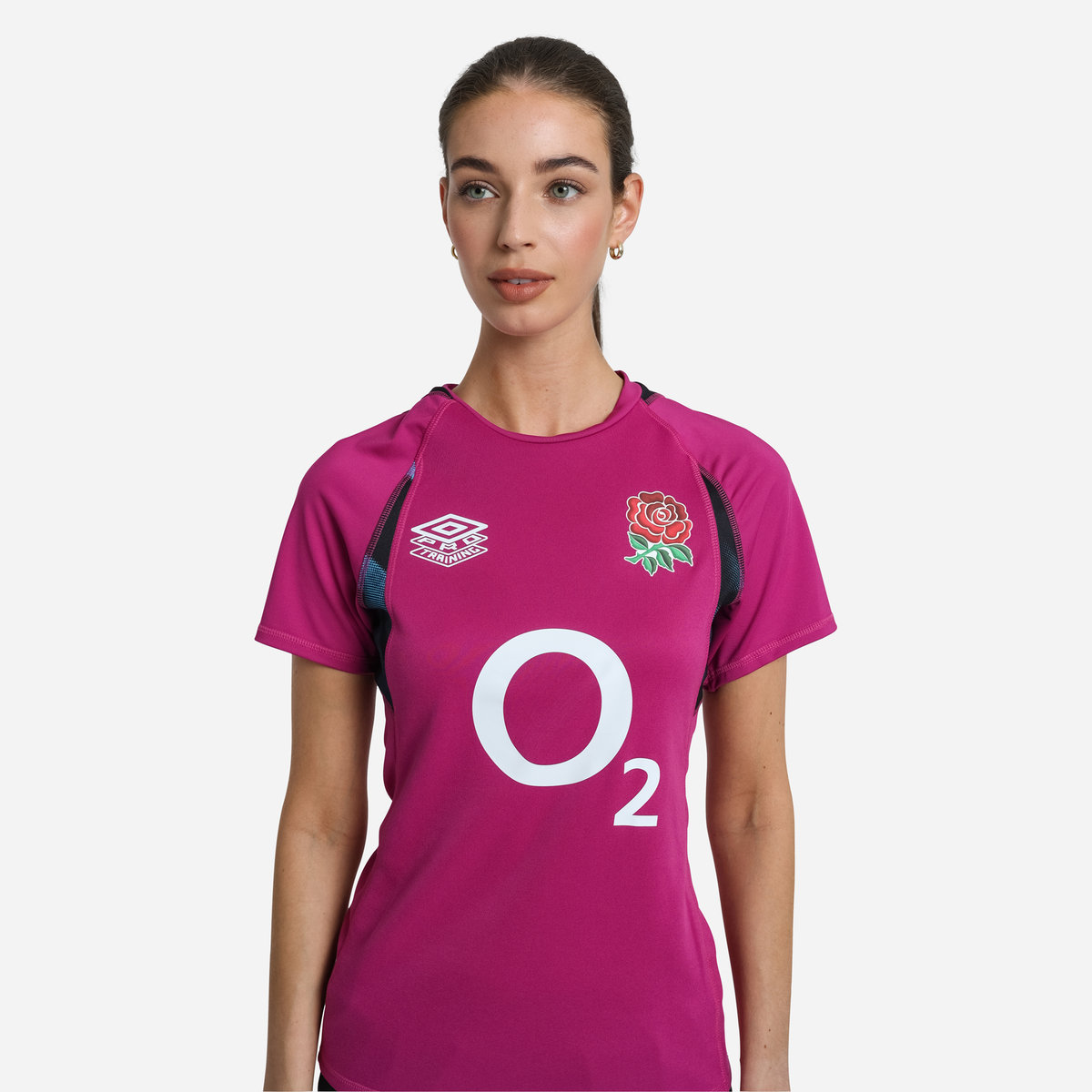 Burgundy / Blue / Black Umbro Teamwear - Umbro England Rugby Football 22/23 Training Jersey Jersey | CA-14577