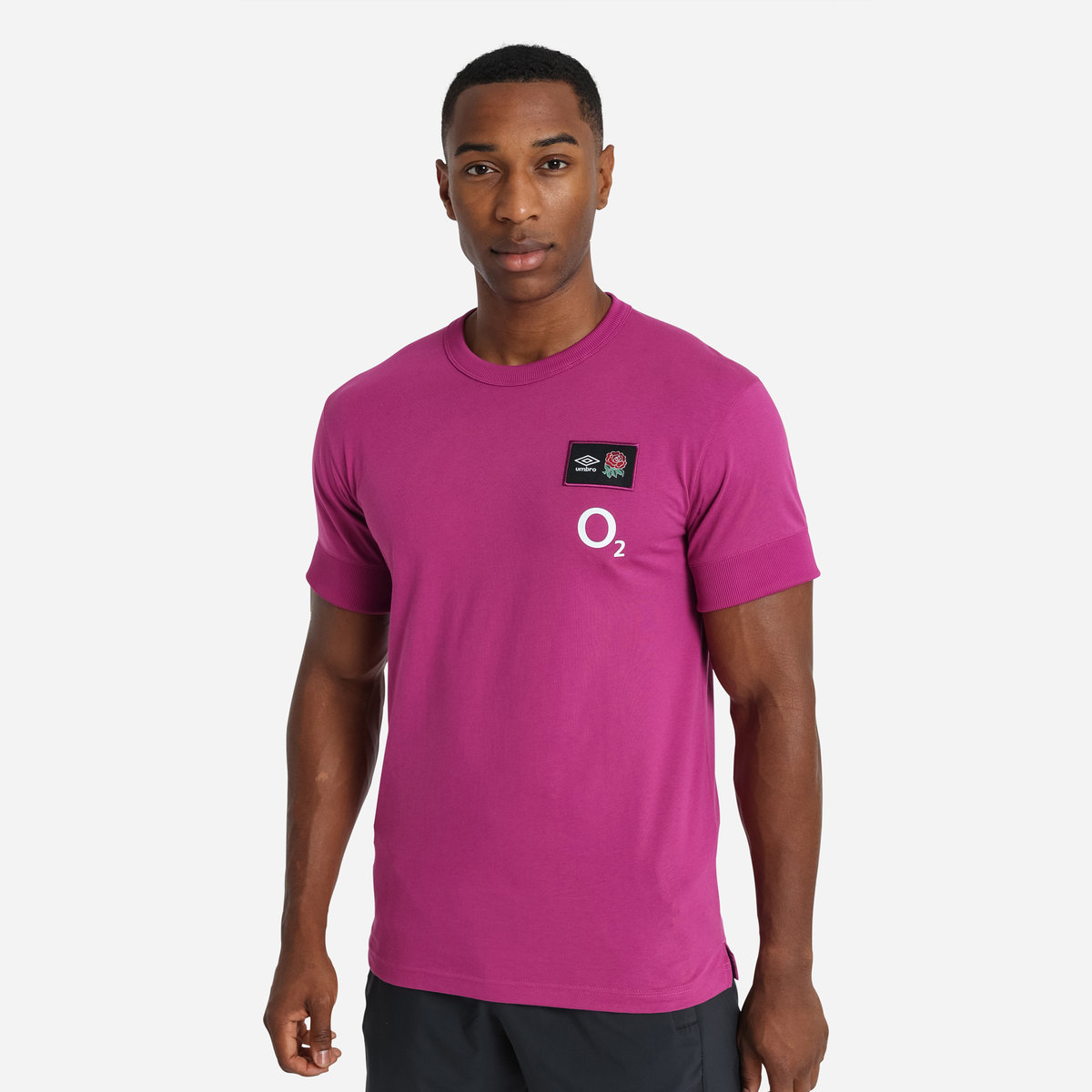 Burgundy Umbro Teamwear - Umbro England Rugby Football 22/23 CVC Tee T Shirts | CA-11548