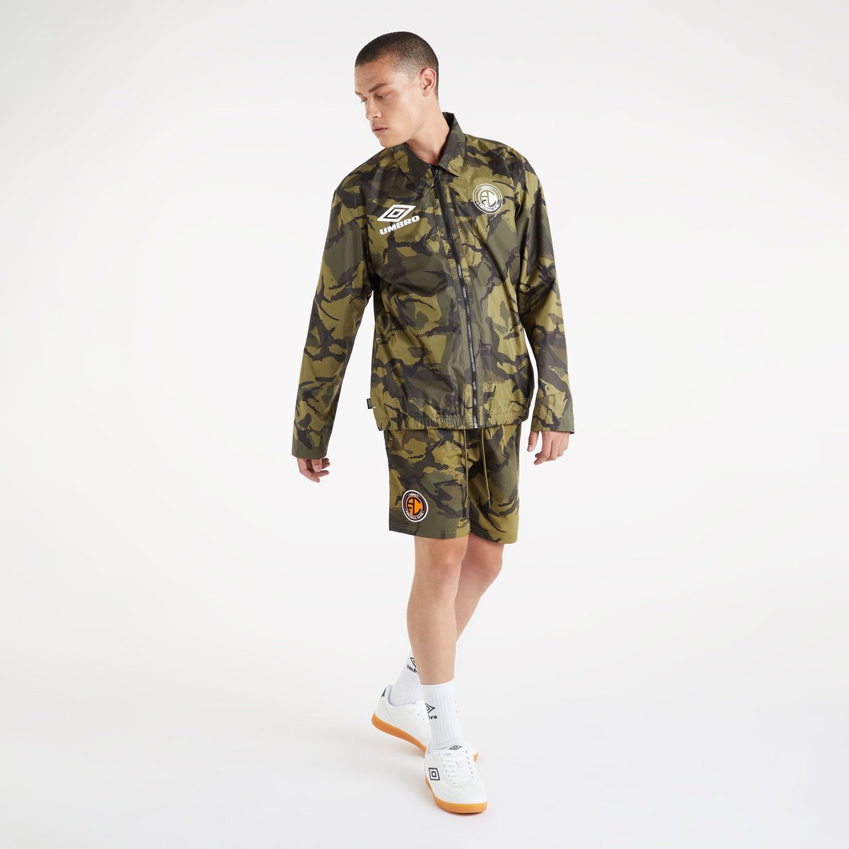 Camo Men's Umbro Addict F.C Coach Jacket Jackets | CA-55954