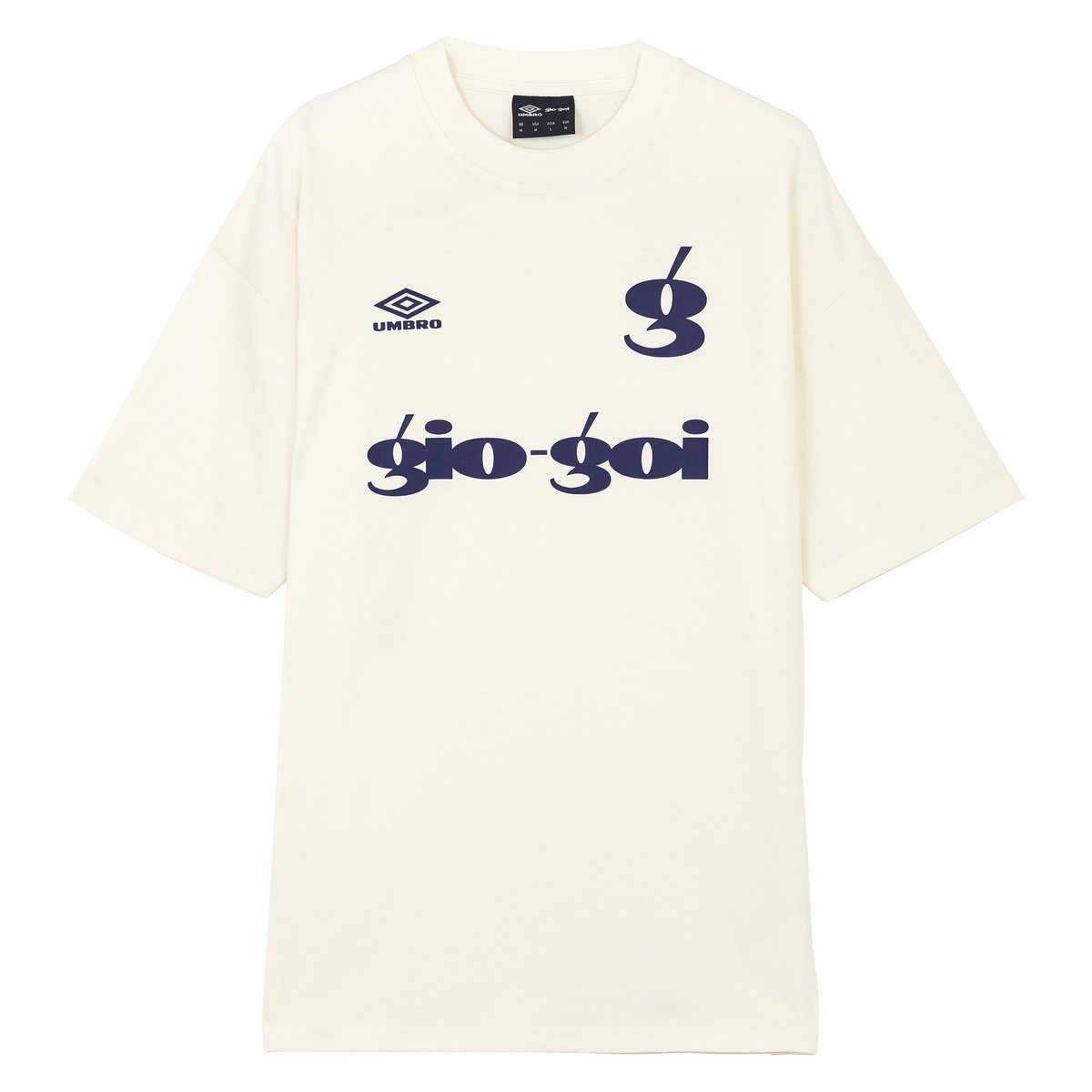 Cream / Blue Men\'s Umbro Gio Goi Logo Tee Tops | CA-81377