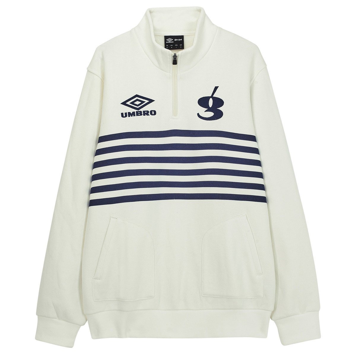 Cream / Blue Men\'s Umbro Gio Goi Shore Leave Sweat Sweaters | CA-01688