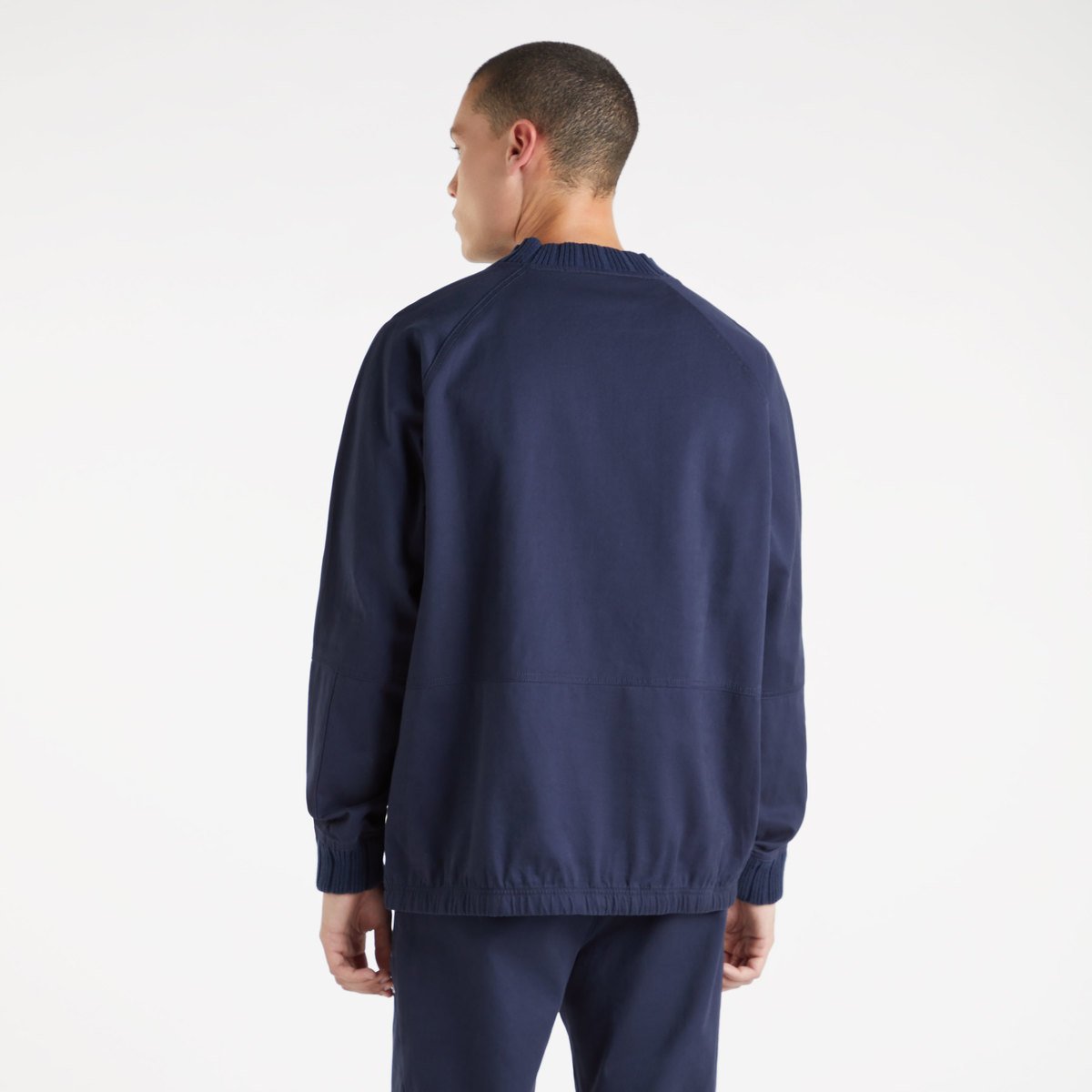 Dark Navy / Dark Navy Men's Umbro Drill Sweat Top Long Sleeve Tops | CA-17518