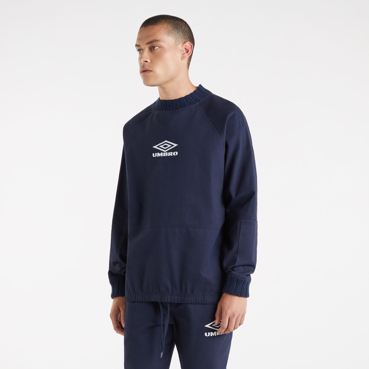 Dark Navy / Dark Navy Men\'s Umbro Drill Sweat Top Long Sleeve Tops | CA-17518