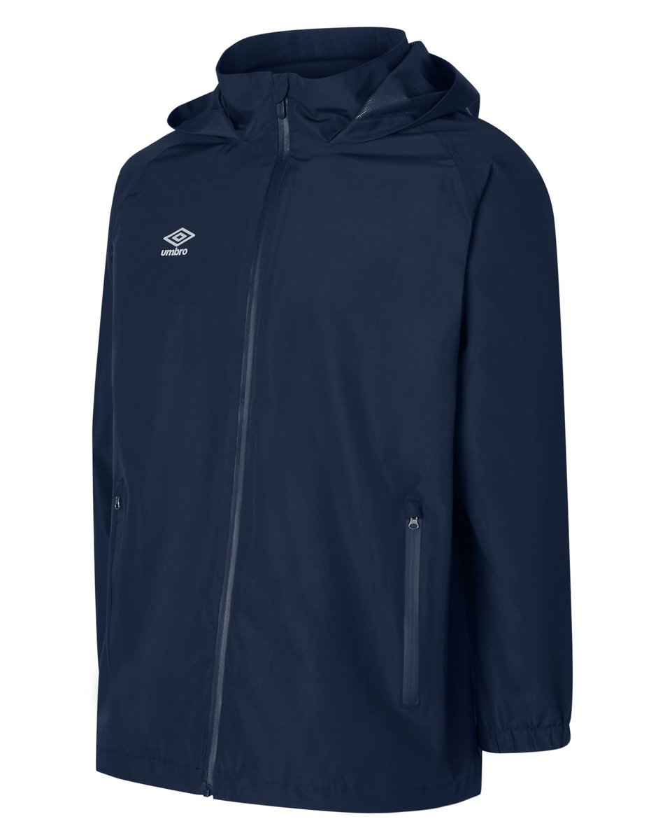 Dark Navy Kids\' Umbro Club Essential Waterproof Jacket Junior Jackets | CA-44295