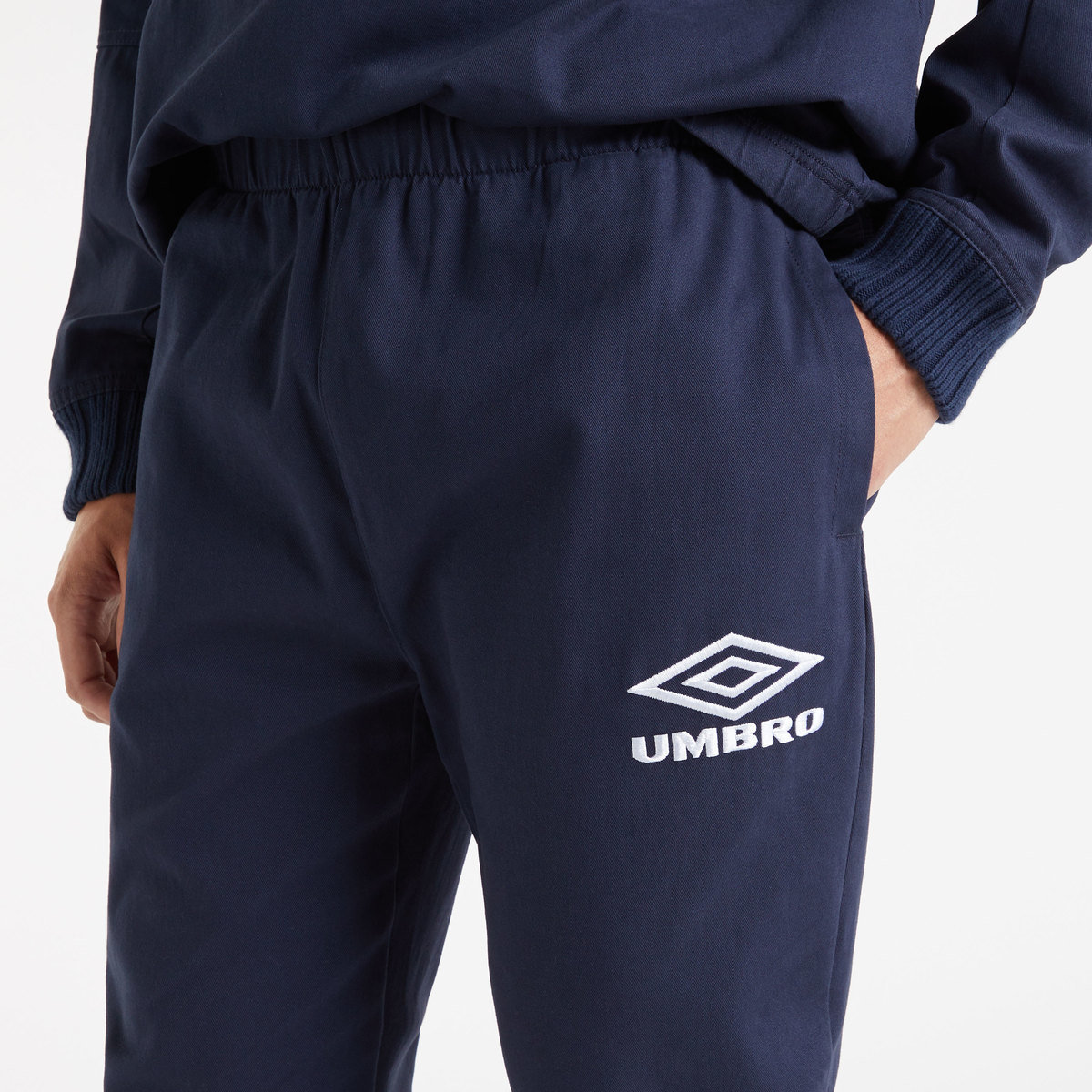 Dark Navy Men's Umbro Drill Pant Trousers | CA-64342