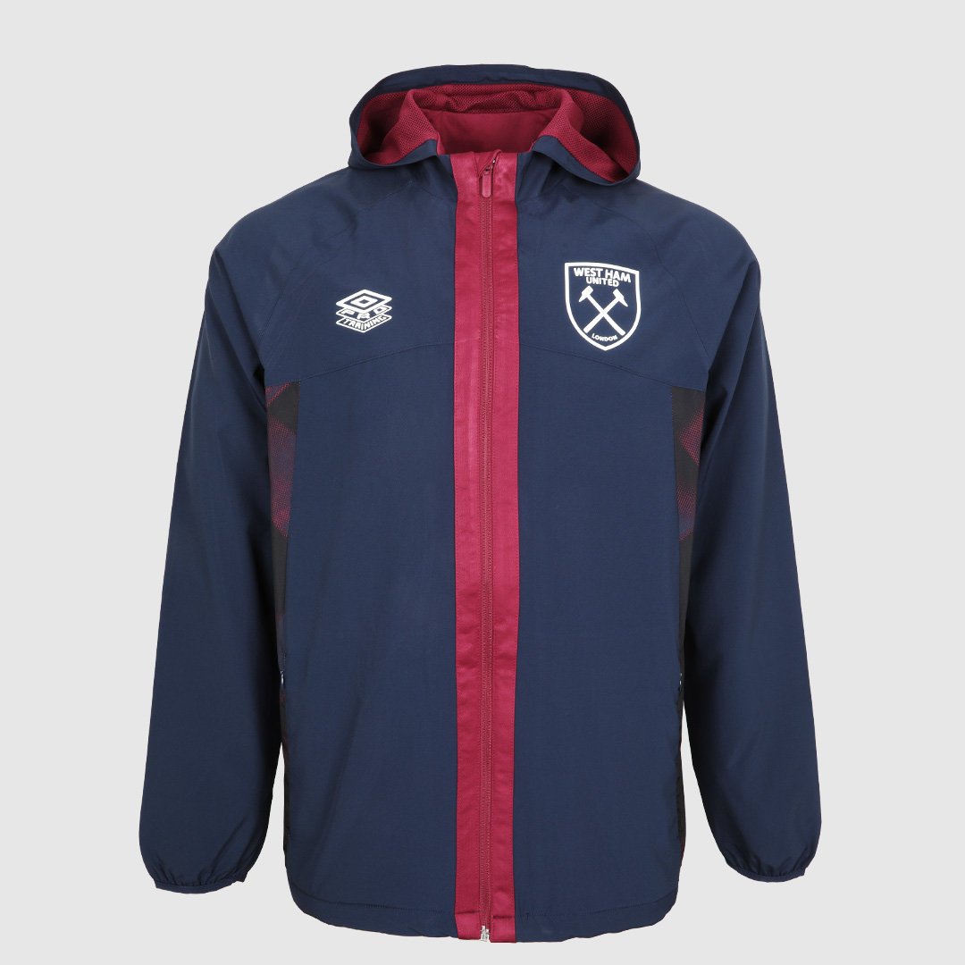 Dark Navy / Red Umbro Football West Ham Utd 22/23 Shower Jacket Junior Jackets | CA-09894