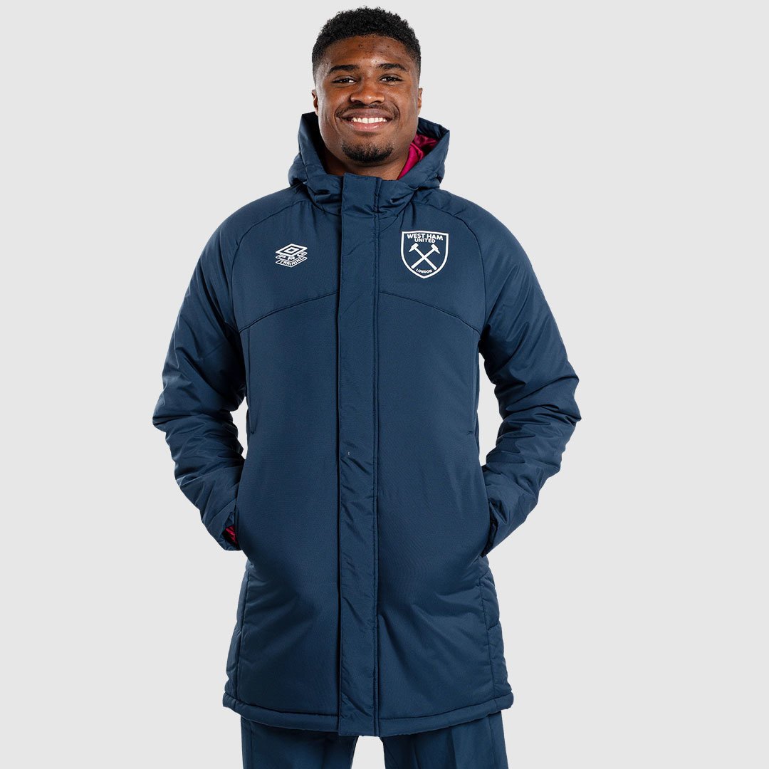 Dark Navy / Red Umbro Football West Ham Utd 22/23 Padded Jacket Jackets | CA-39477