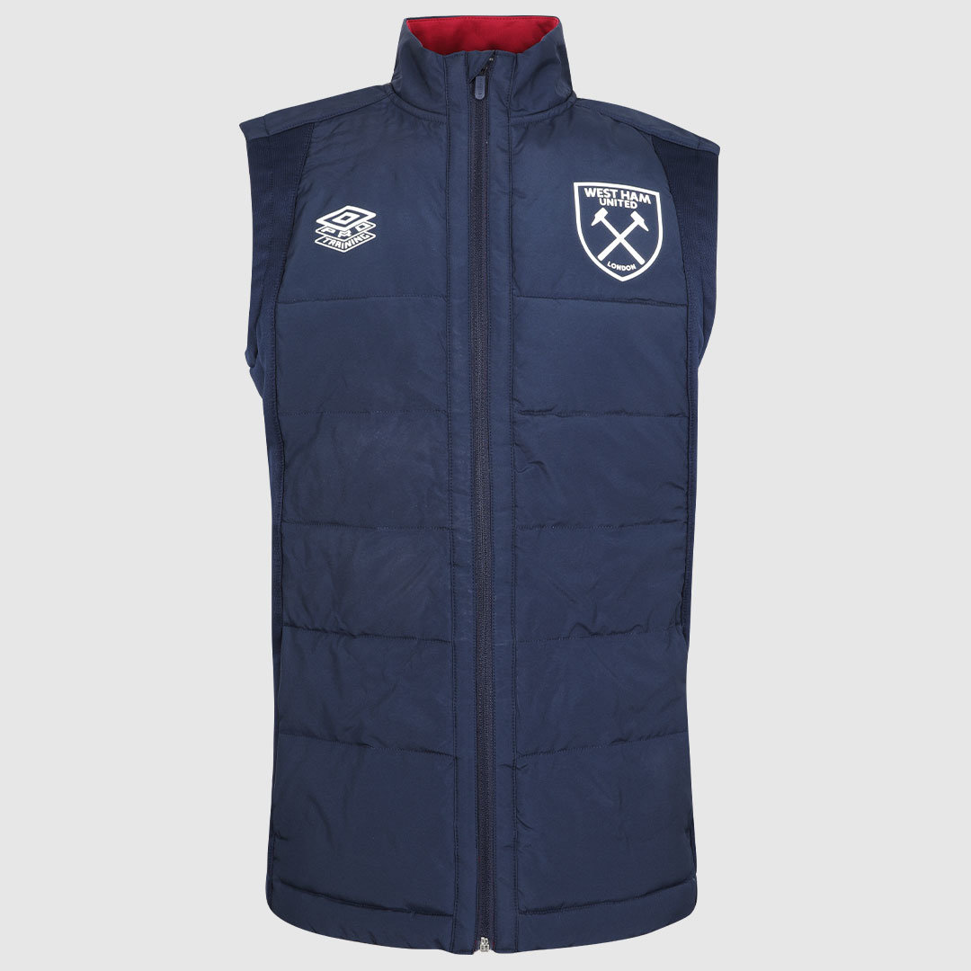 Dark Navy / Red Umbro Football West Ham Utd 22/23 Gilet Jackets | CA-41883